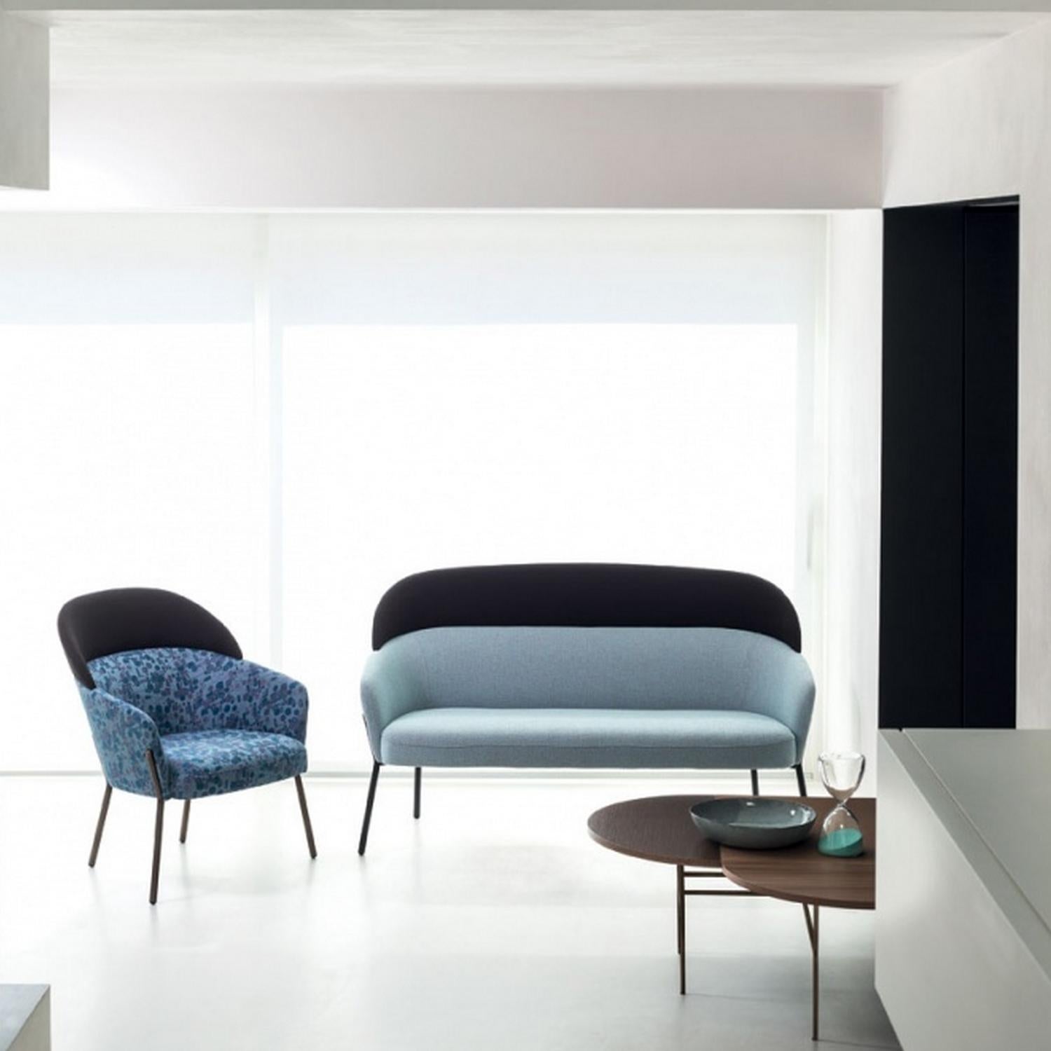 Italian Wam Blue Sofa, Designed by Marco Zito, Made in Italy For Sale