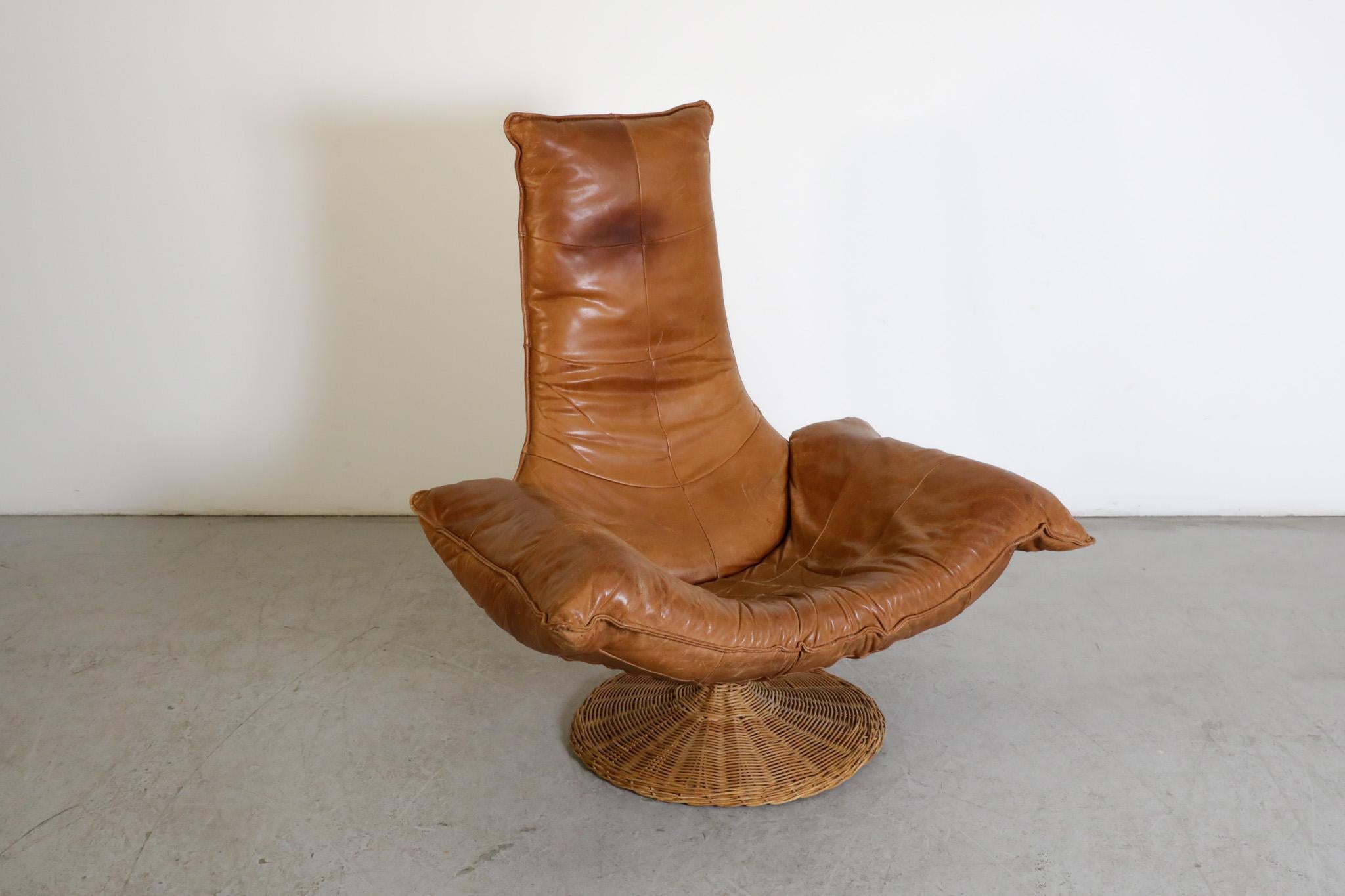 Wammes leather armchair by Gerard van den Berg for Montis, 1970s For Sale 3