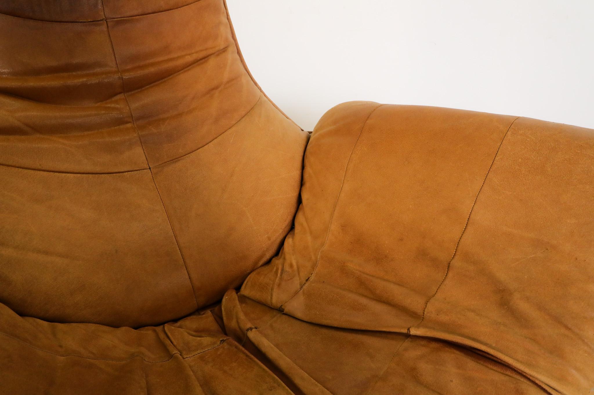 'Wammes' leather armchair by Gerard van den Berg for Montis, 1970s For Sale 8