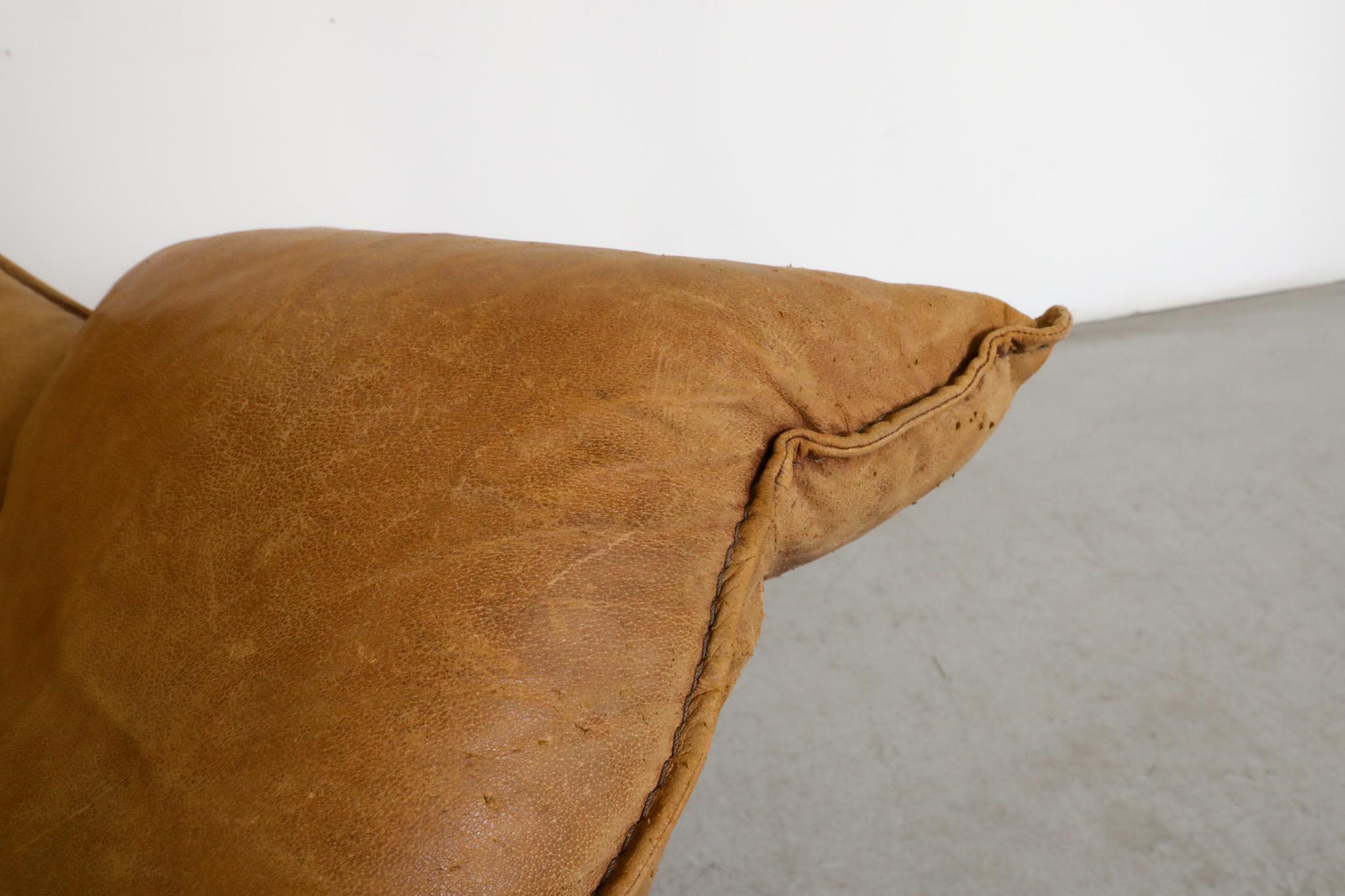 'Wammes' leather armchair by Gerard van den Berg for Montis, 1970s For Sale 9