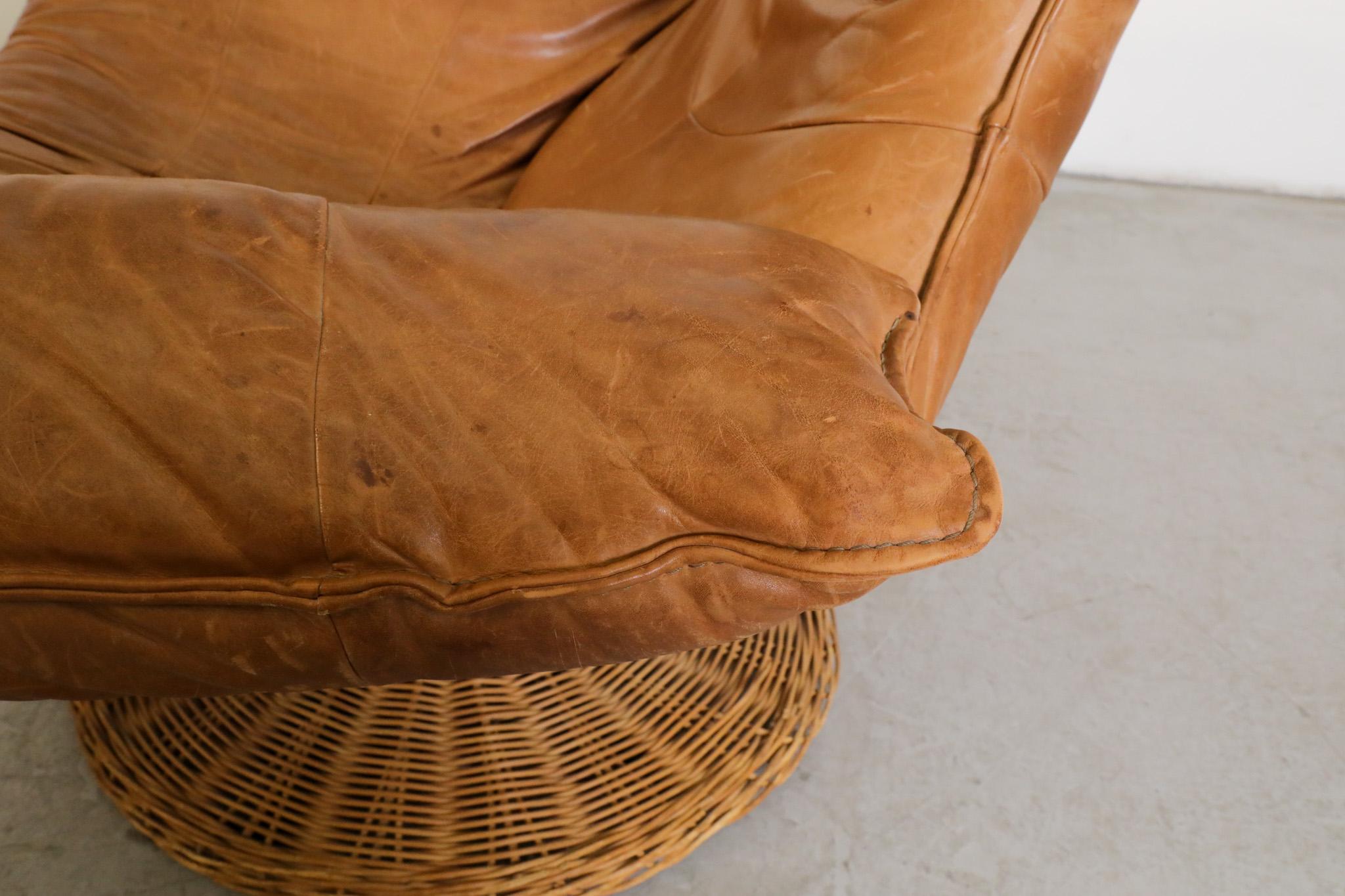 Wammes leather armchair by Gerard van den Berg for Montis, 1970s For Sale 9