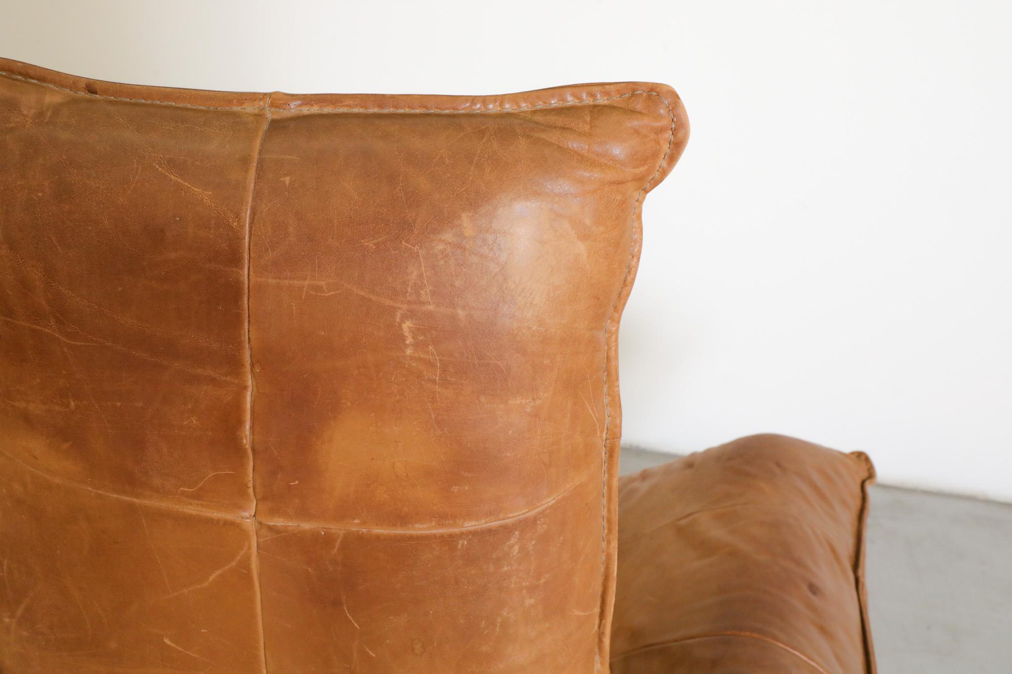 Wammes leather armchair by Gerard van den Berg for Montis, 1970s For Sale 10