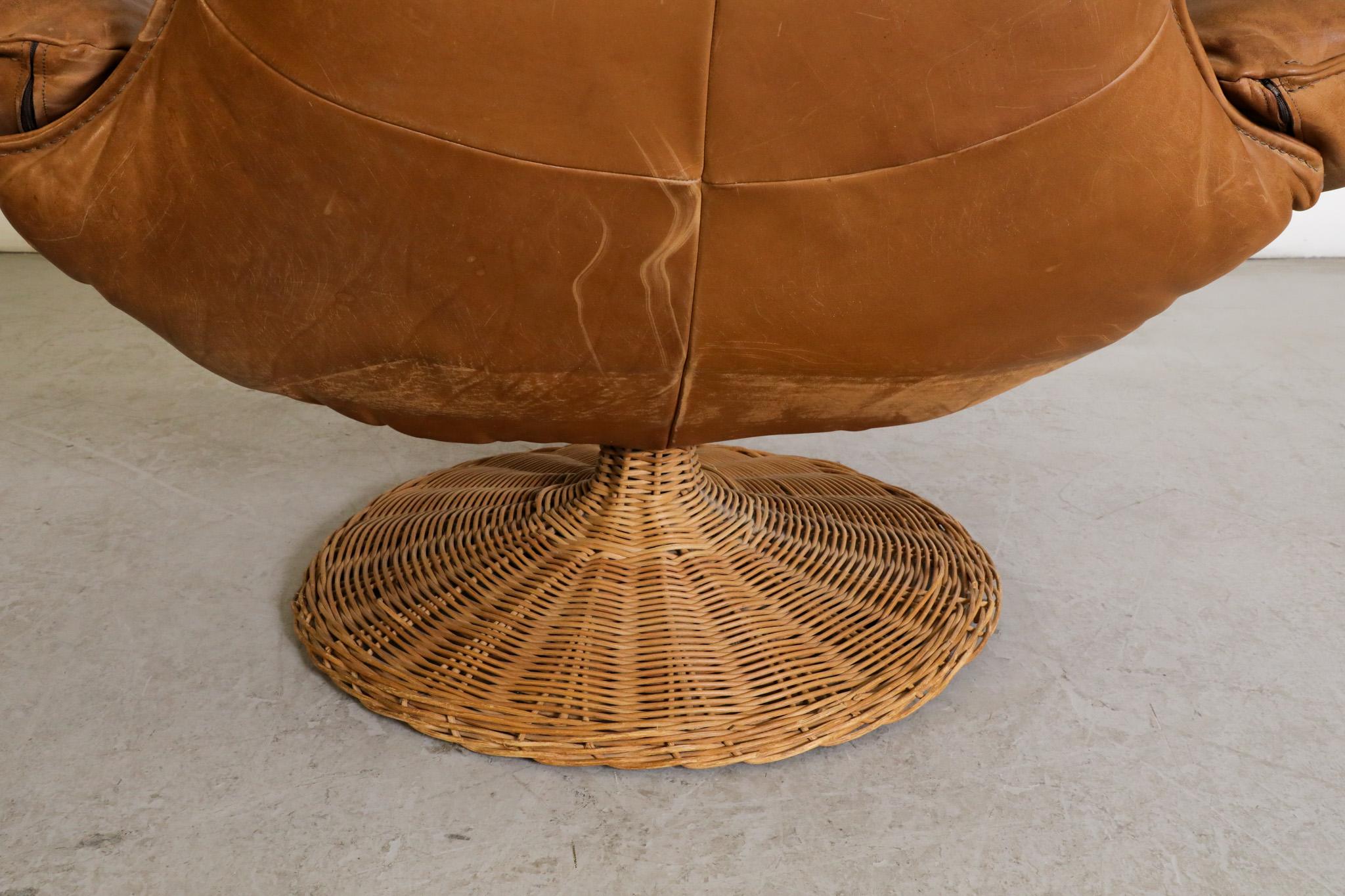 Wammes leather armchair by Gerard van den Berg for Montis, 1970s For Sale 11