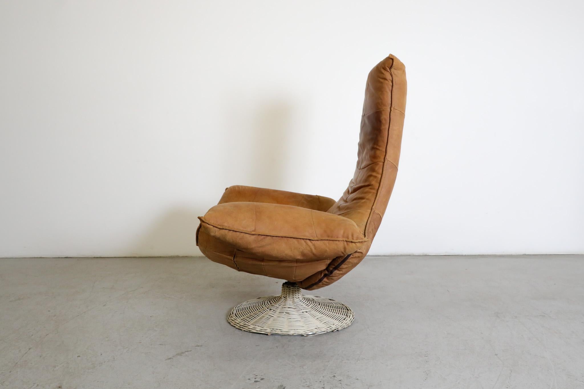 Dutch 'Wammes' leather armchair by Gerard van den Berg for Montis, 1970s For Sale