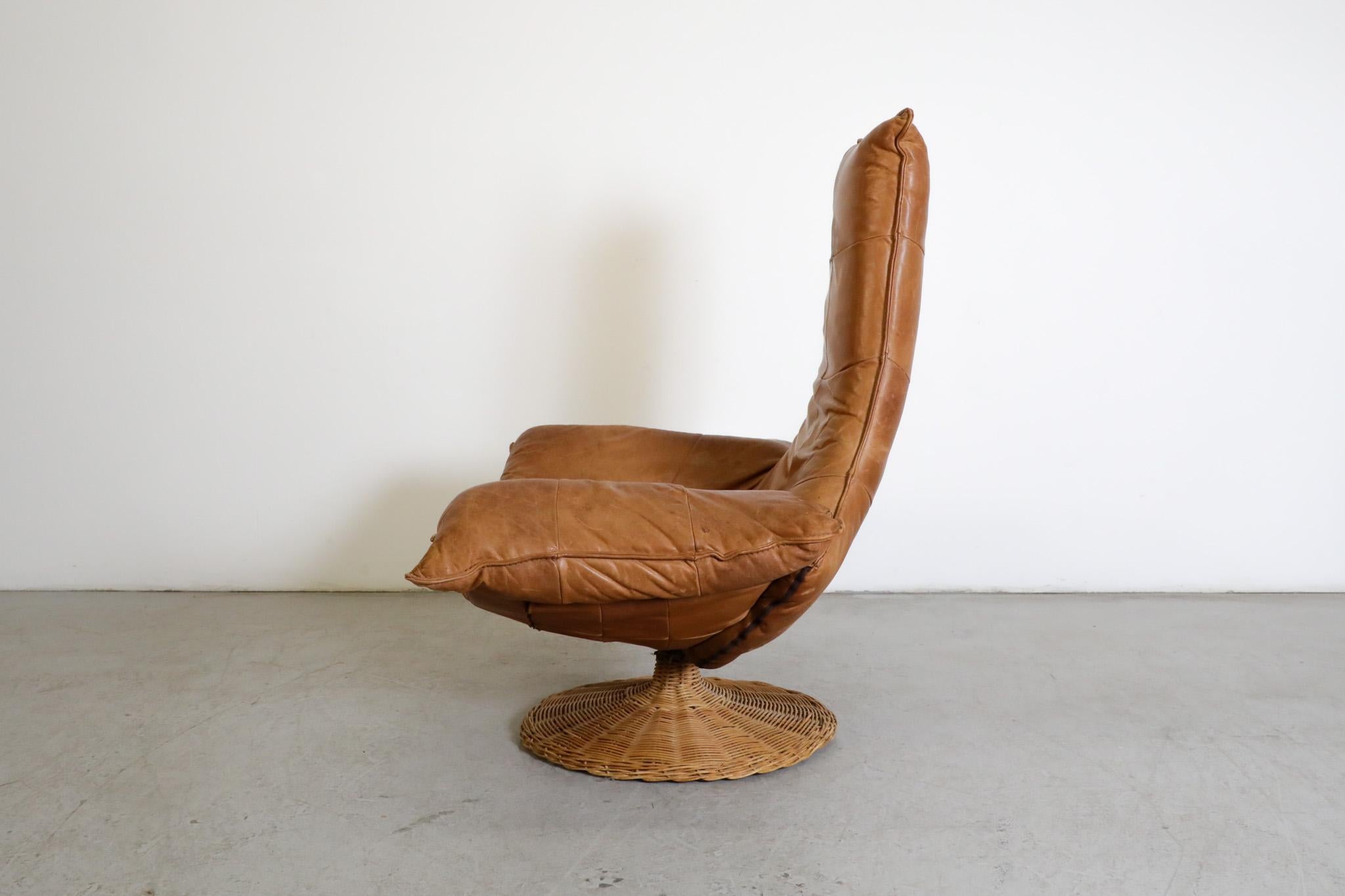 Dutch Wammes leather armchair by Gerard van den Berg for Montis, 1970s For Sale