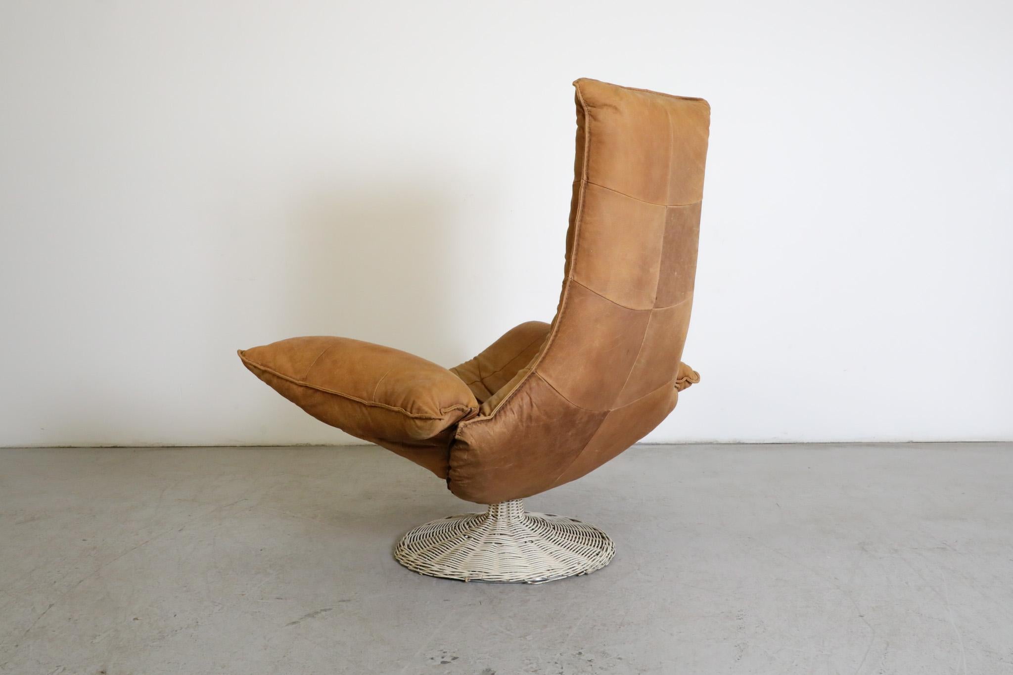 'Wammes' leather armchair by Gerard van den Berg for Montis, 1970s In Good Condition For Sale In Los Angeles, CA