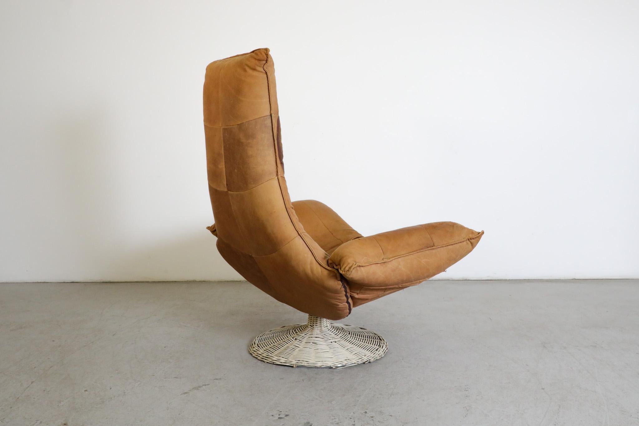 Late 20th Century 'Wammes' leather armchair by Gerard van den Berg for Montis, 1970s For Sale
