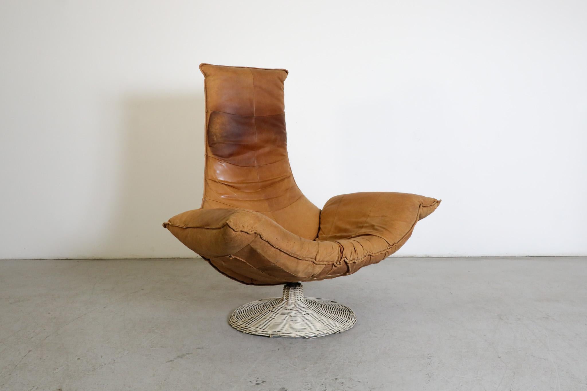 'Wammes' leather armchair by Gerard van den Berg for Montis, 1970s For Sale 1