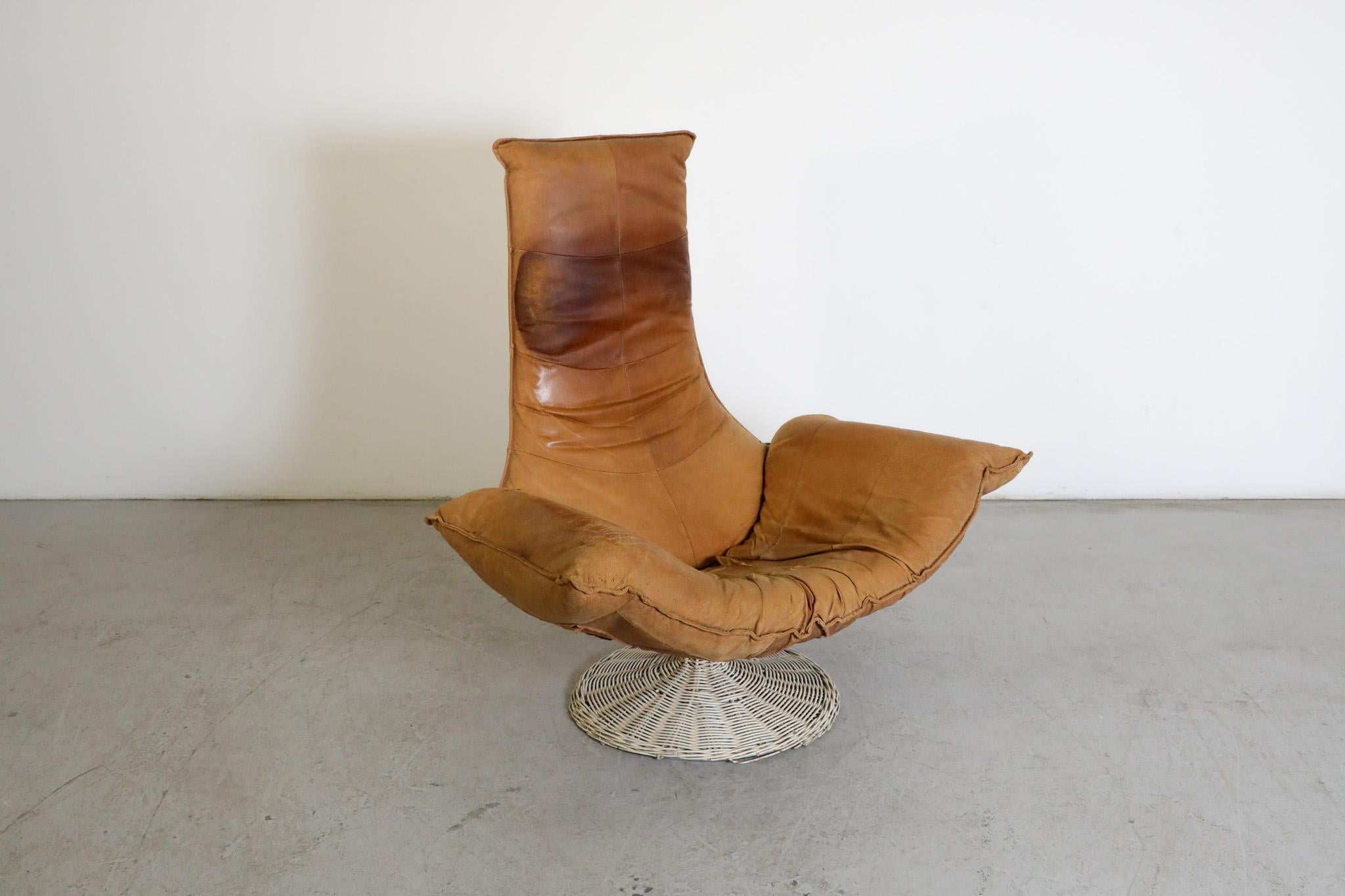 'Wammes' leather armchair by Gerard van den Berg for Montis, 1970s For Sale 2
