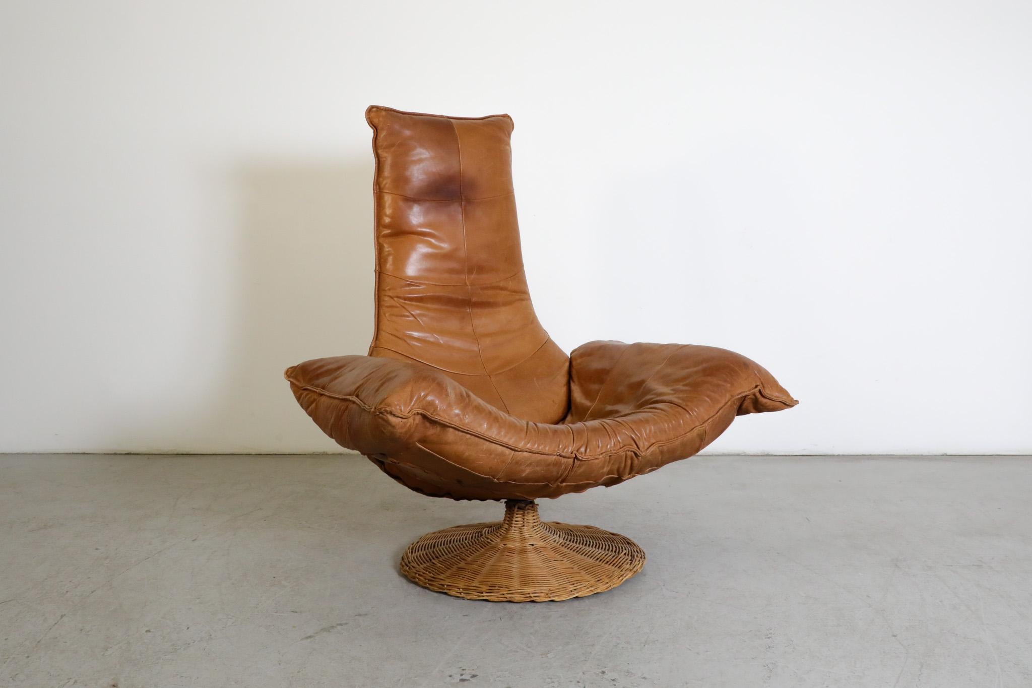 Wammes leather armchair by Gerard van den Berg for Montis, 1970s For Sale 2