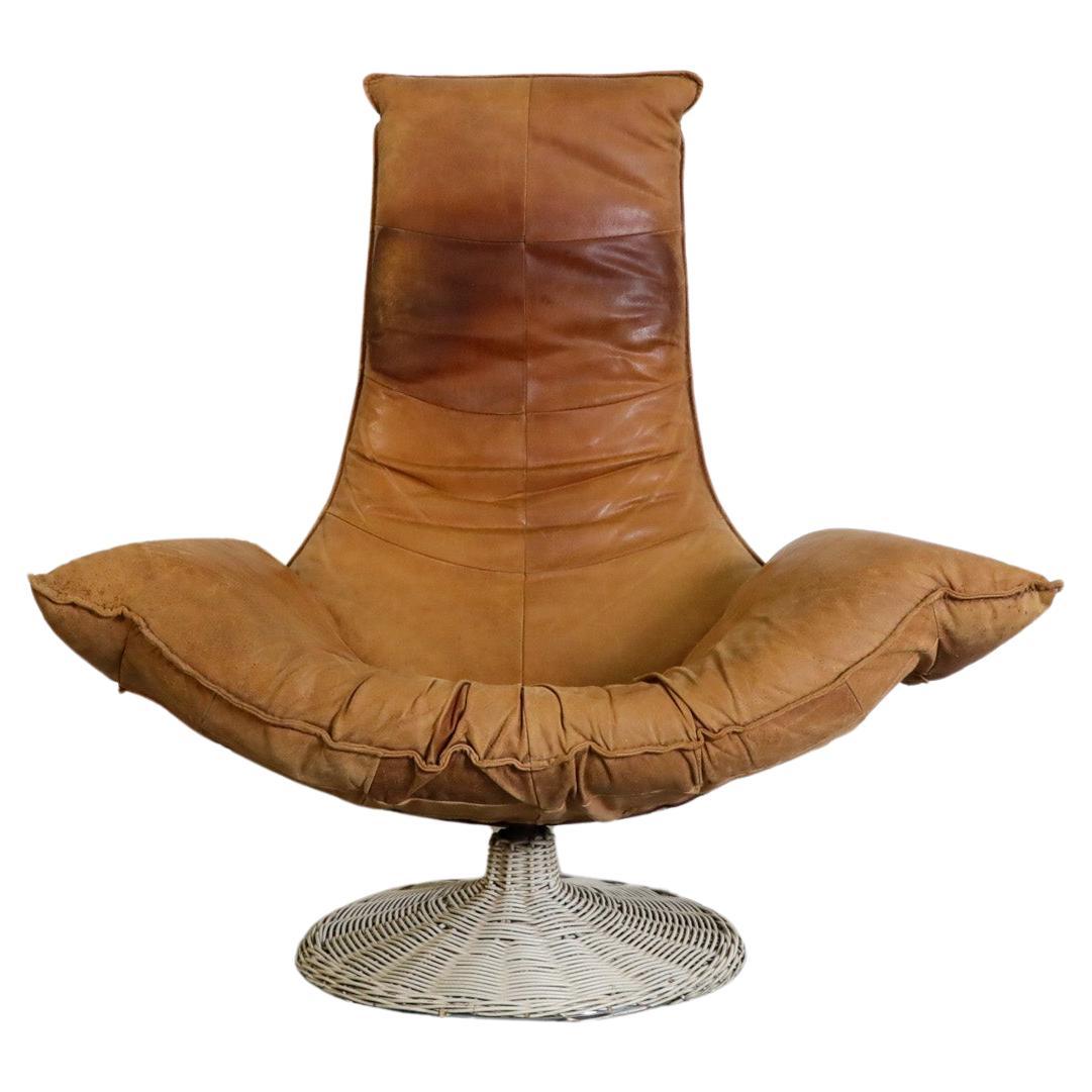 'Wammes' leather armchair by Gerard van den Berg for Montis, 1970s For Sale