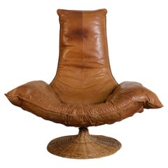 Sillón de cuero Wammes de Gerard Van Den Berg para Montis, años 70