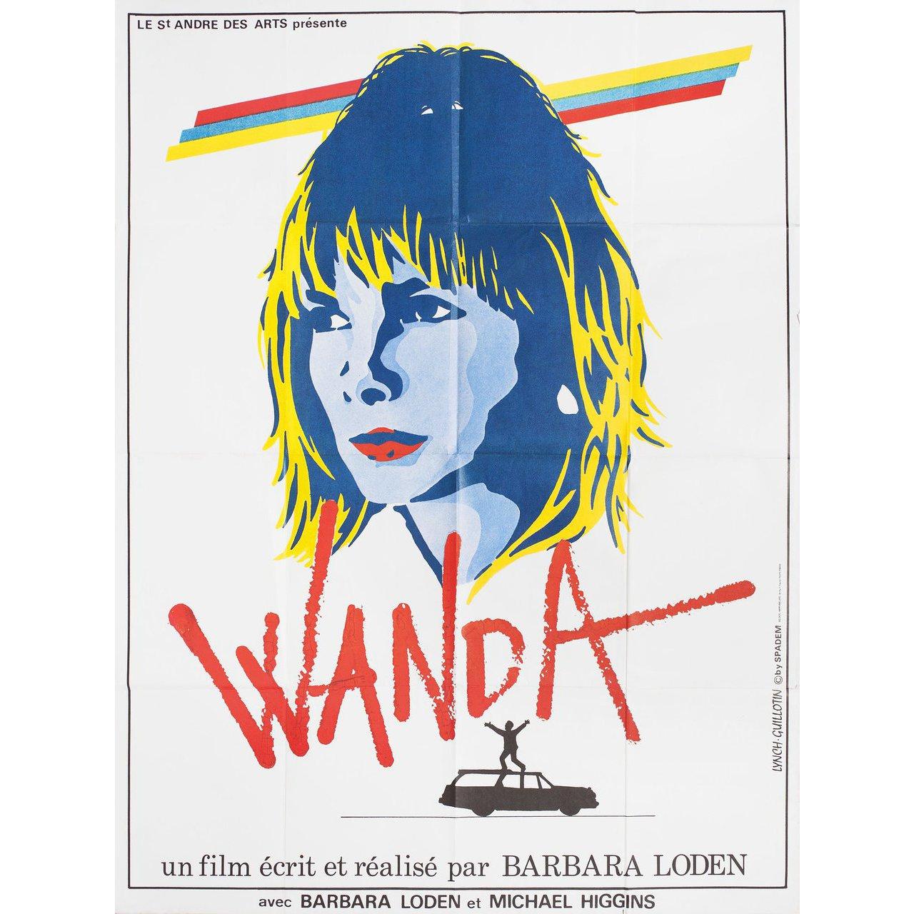 Original 1982 French grande poster by Lynch-Guillotin for the first French theatrical release of the 1970 film Wanda directed by Barbara Loden with Barbara Loden / Michael Higgins / Dorothy Shupenes / Peter Shupenes. Very Good condition, folded with