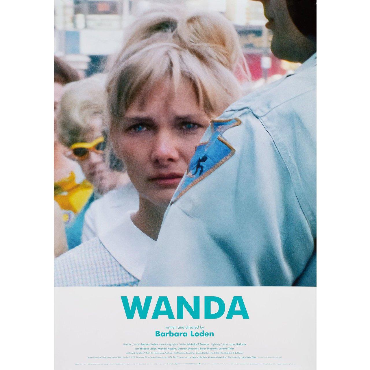 Original 2022 Japanese B2 poster for the first Japanese theatrical release of the 1970 film Wanda directed by Barbara Loden with Barbara Loden / Michael Higgins / Dorothy Shupenes / Peter Shupenes. Very Good-Fine condition, rolled. Please note: the