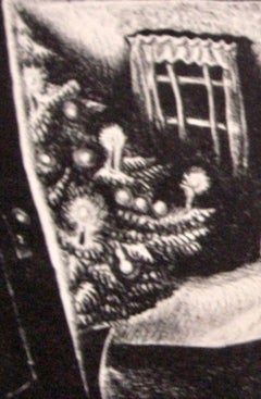 Wanda Gág, Christmas Eve II, Greetings from the House of Weyhe, 1927, lithograph
