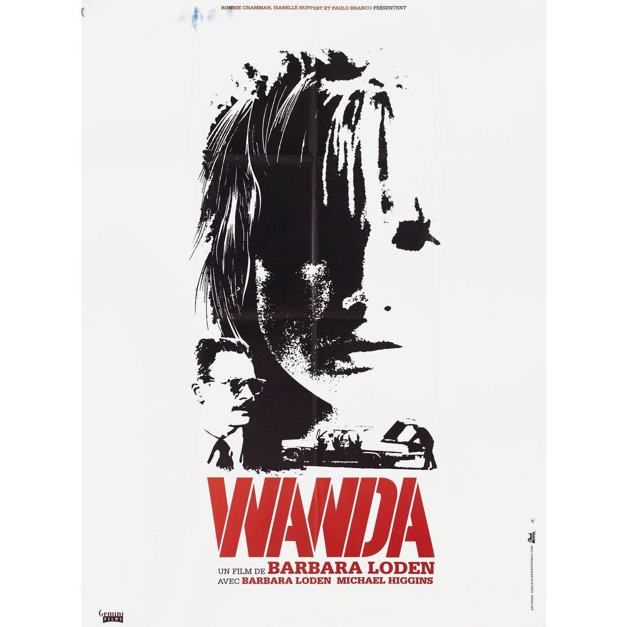 Original 2003 re-release French grande poster by Check Morris for the 1970 film Wanda directed by Barbara Loden with Barbara Loden / Michael Higgins / Dorothy Shupenes / Peter Shupenes. Fine condition, folded. Many original posters were issued