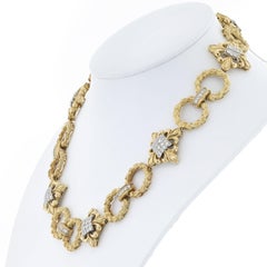 Wander France 18K Yellow Gold Open Link Diamond Necklace