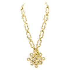 Wander France Gold Necklace and Pendant with Diamonds