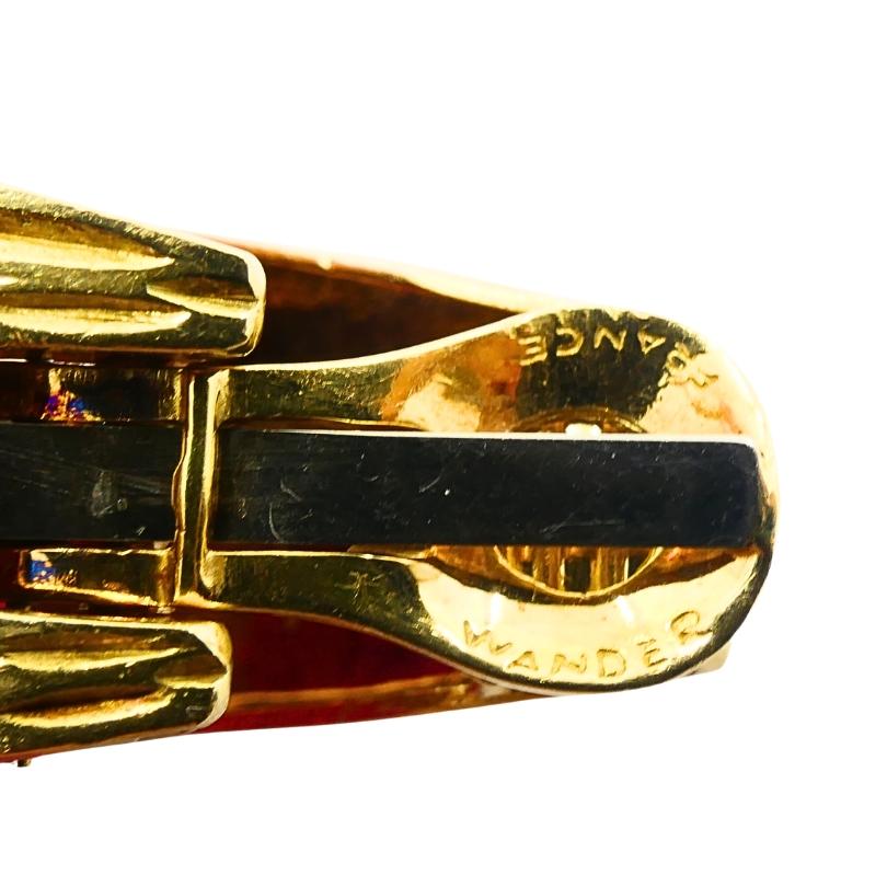 Wander France  Boucles d'oreilles modernes en or 18k à pince géométrique en vente 5