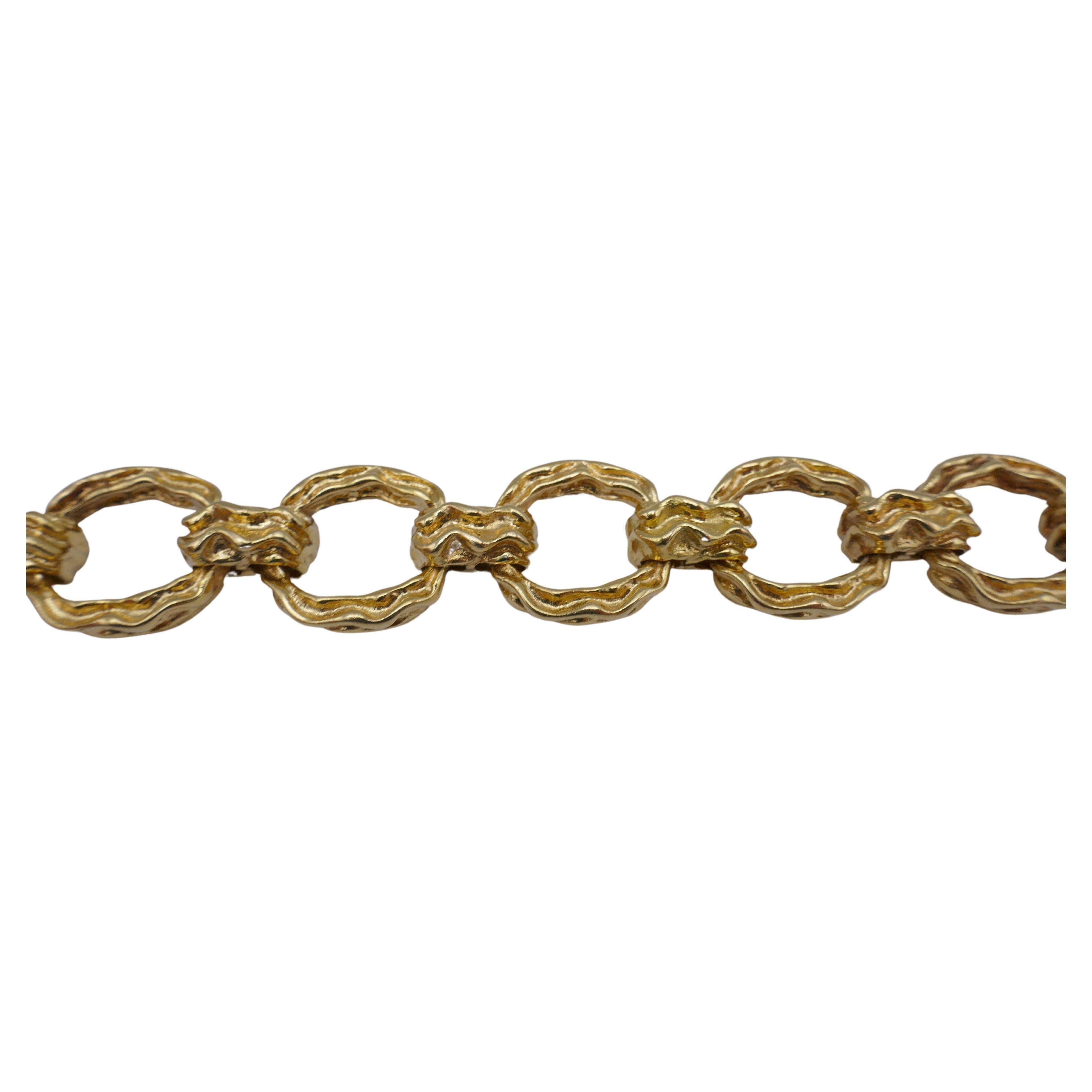 Wander Gold Necklace 18k Hammered Gold Bracelet Set 6
