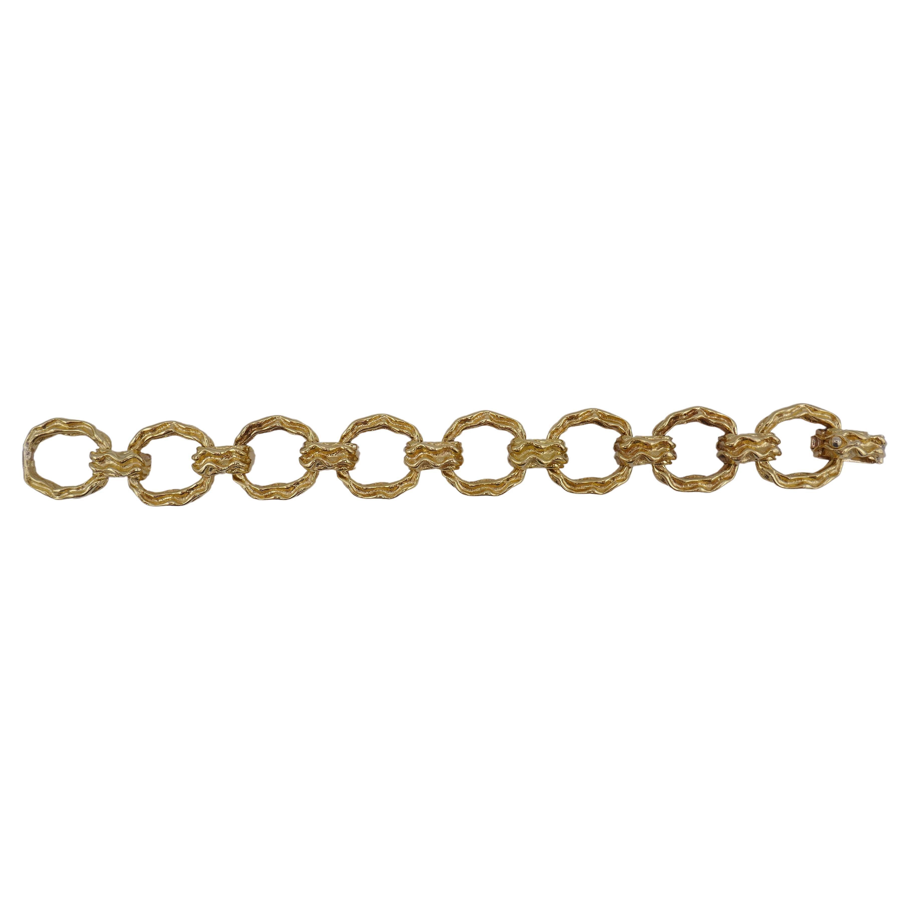 Wander Gold Necklace 18k Hammered Gold Bracelet Set 2