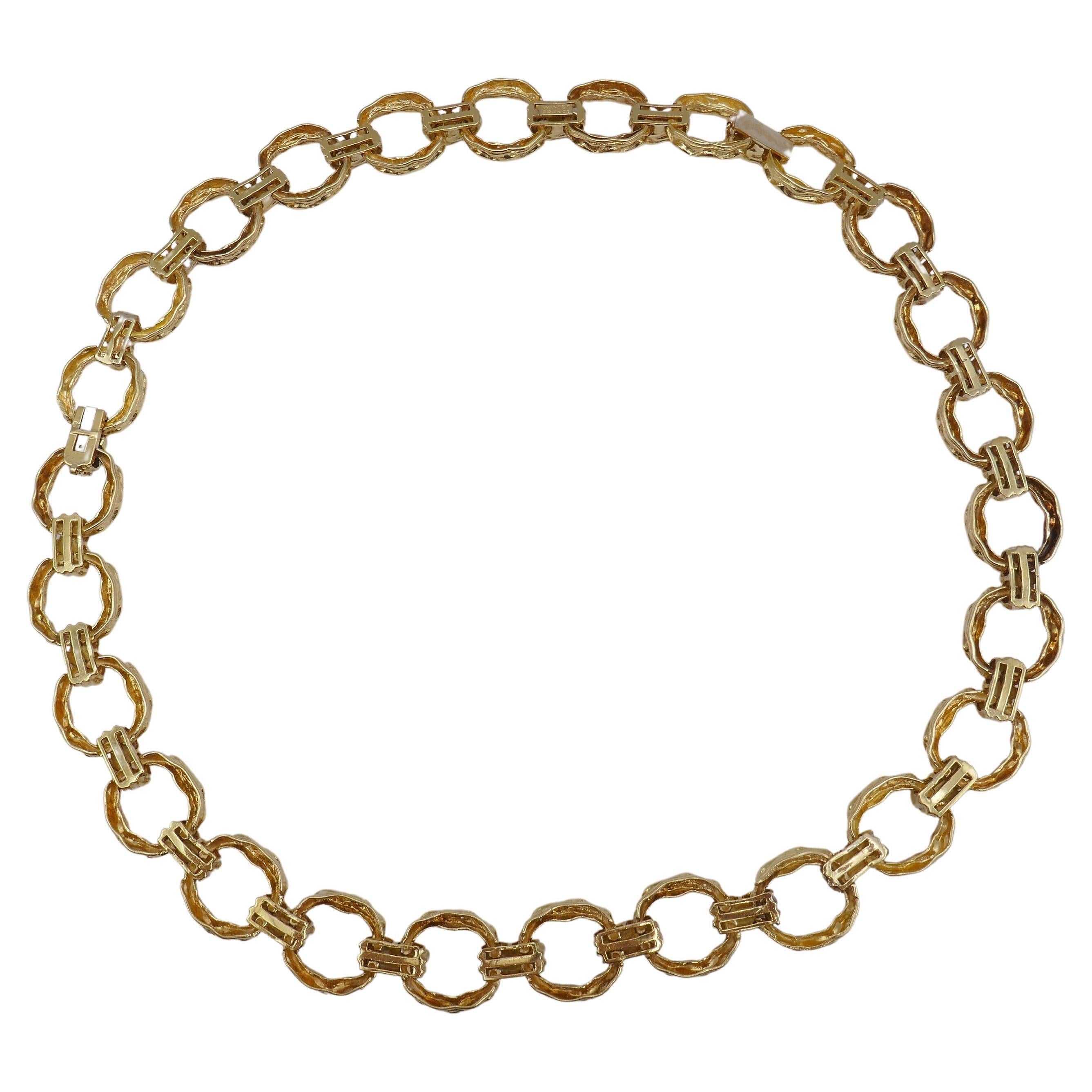 Wander Gold Necklace 18k Hammered Gold Bracelet Set 3
