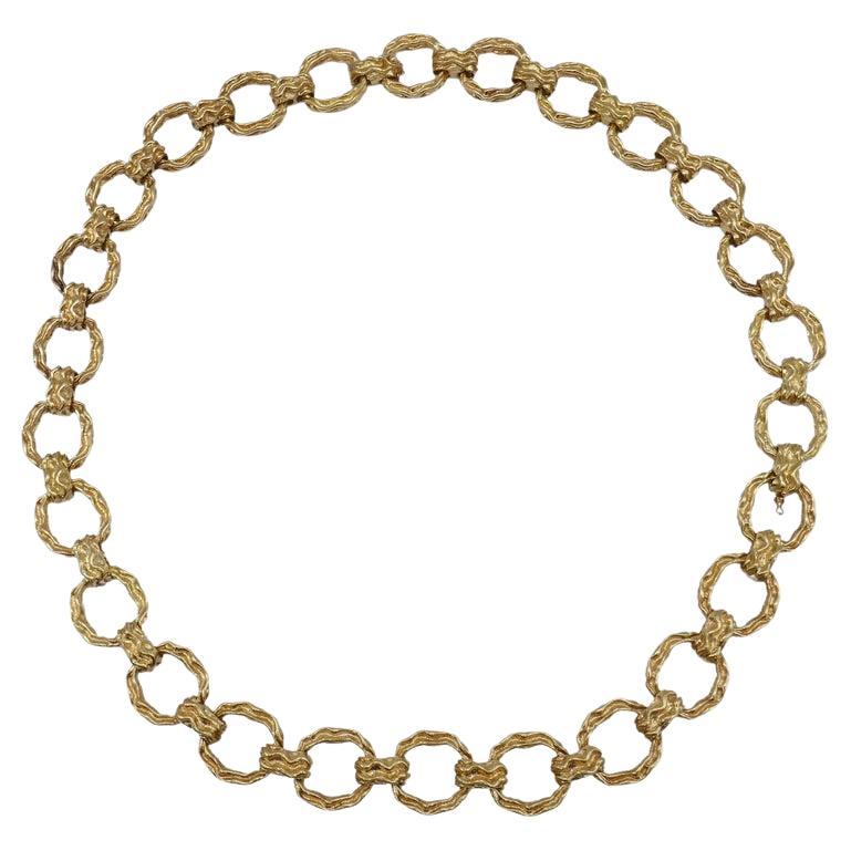 Wander Gold Necklace 18k Hammered Gold Bracelet Set