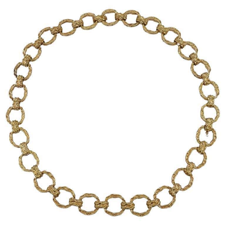 Buccellati Vintage 18k Gold Necklace Earrings Set Diamond Tourmaline ...