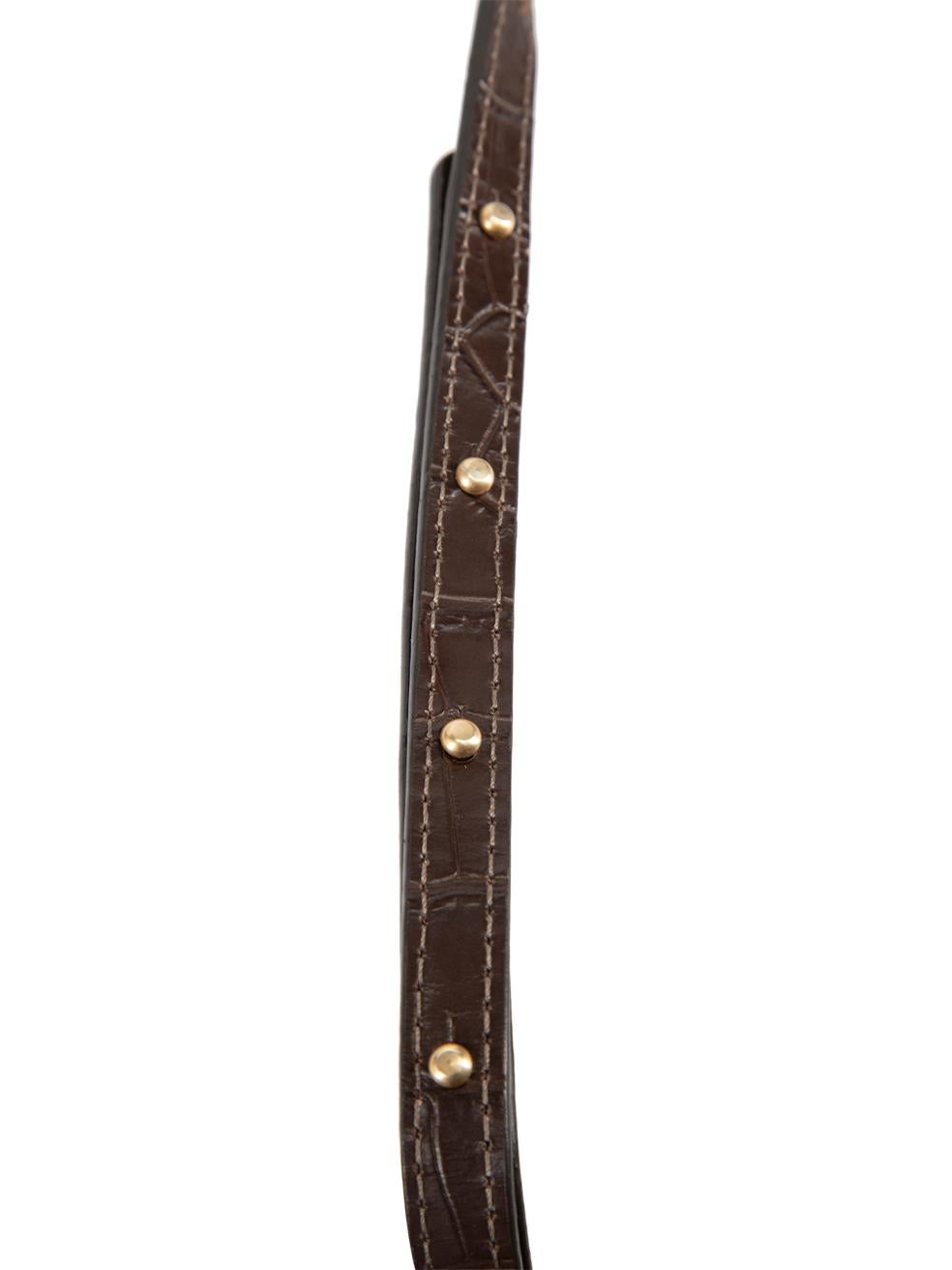 Wandler Brown Leather Croc Embossed Belt Bag For Sale 2