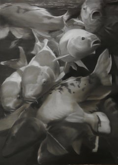 Art contemporain chinois de Wang Dianyu - « Fishes in Tank »