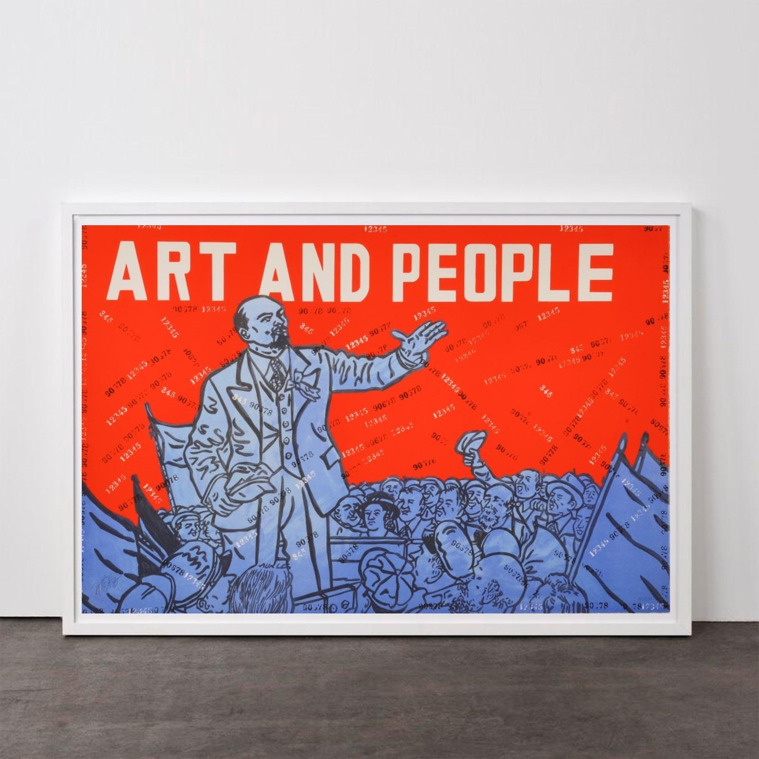 Wang Guangyi Figurative Print - Art and People- Contemporary, 21st Century, Lithograph, Chinese, Limited Edition