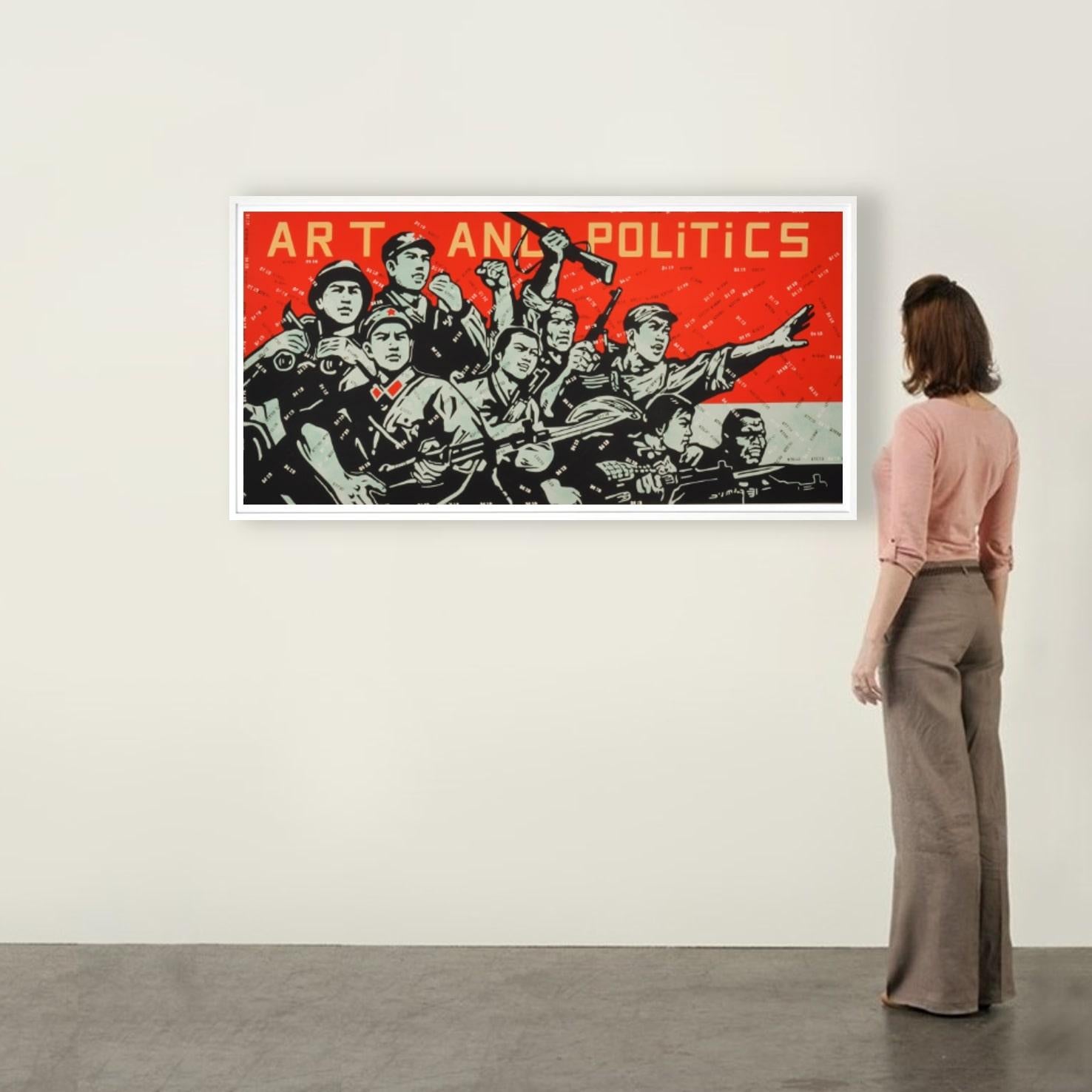 Wang Guangyi, Art and Politics
Contemporary, 21st Century, Lithograph, Limited Edition
Lithograph accompanied by poem by Fernando Arrabal
80 x 120 cm (31.5 x 47.2 in.)
Edition of 165 plus 4 APs
Signed and numbered, accompanied by Certificate of