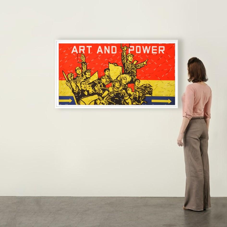 Art and power - Contemporary, 21st Century, Lithograph, Chinese, Limited Edition - Beige Figurative Print by Wang Guangyi