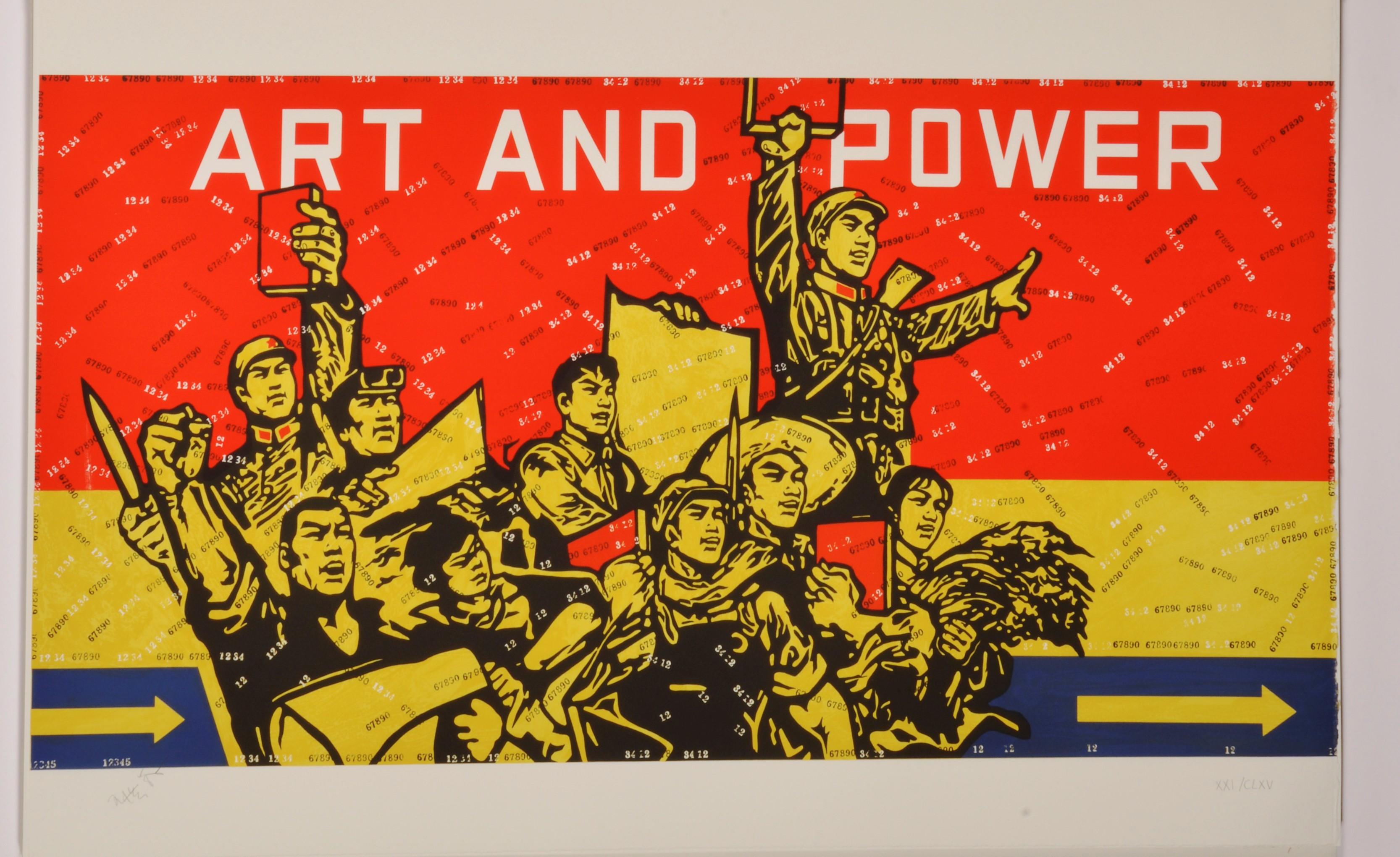 Wang Guangyi Figurative Print - Art and power - Contemporary, 21st Century, Lithograph, Chinese, Limited Edition