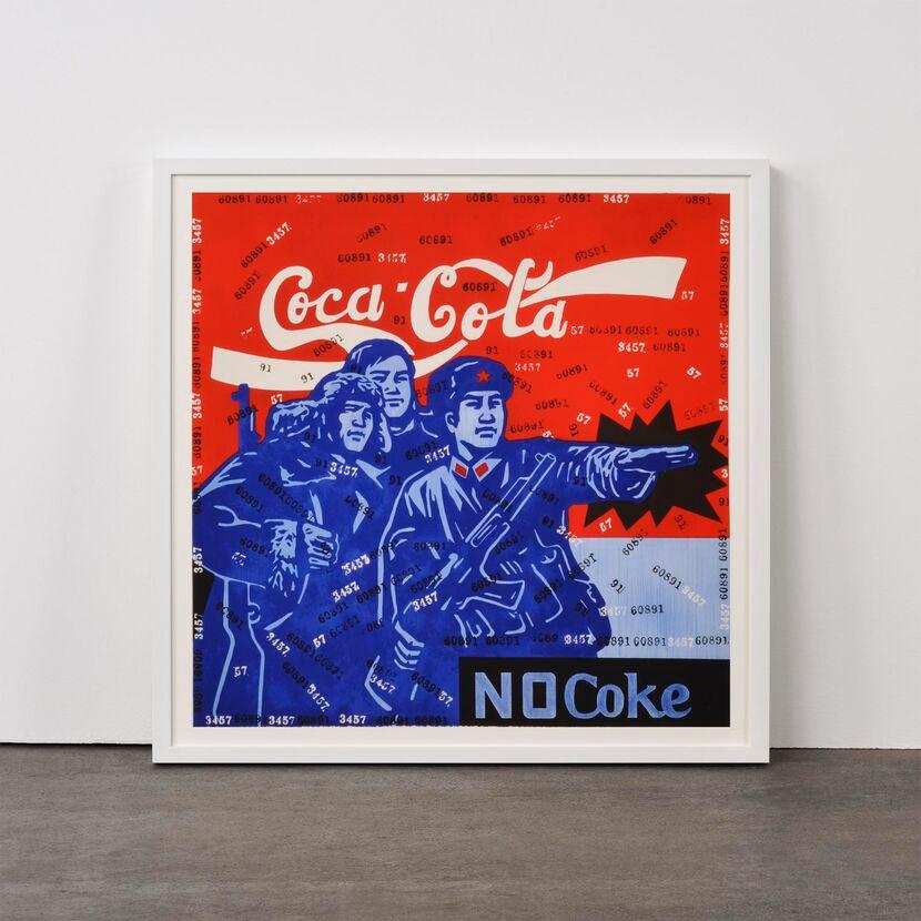 Coca-Cola No Coke - Contemporary, 21st Century, Lithograph, Limited Edition - Print by Wang Guangyi