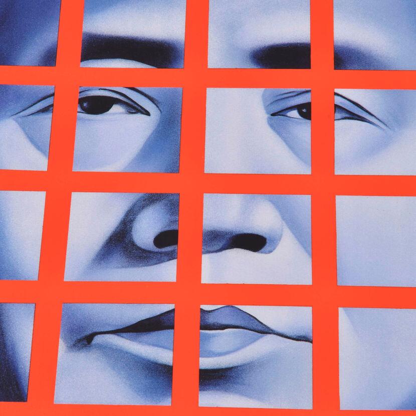 Mao Zedong: Red Box - Contemporary, 21st Century, Lithograph, Chinese, Edition - Beige Figurative Print by Wang Guangyi