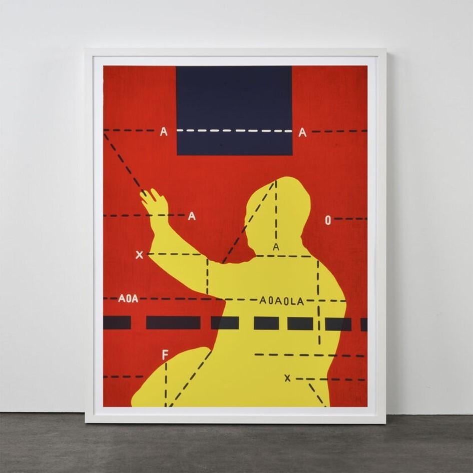 Mao Zedong Waving with Black Square - Contemporary, 21st Century, Lithograph - Print by Wang Guangyi