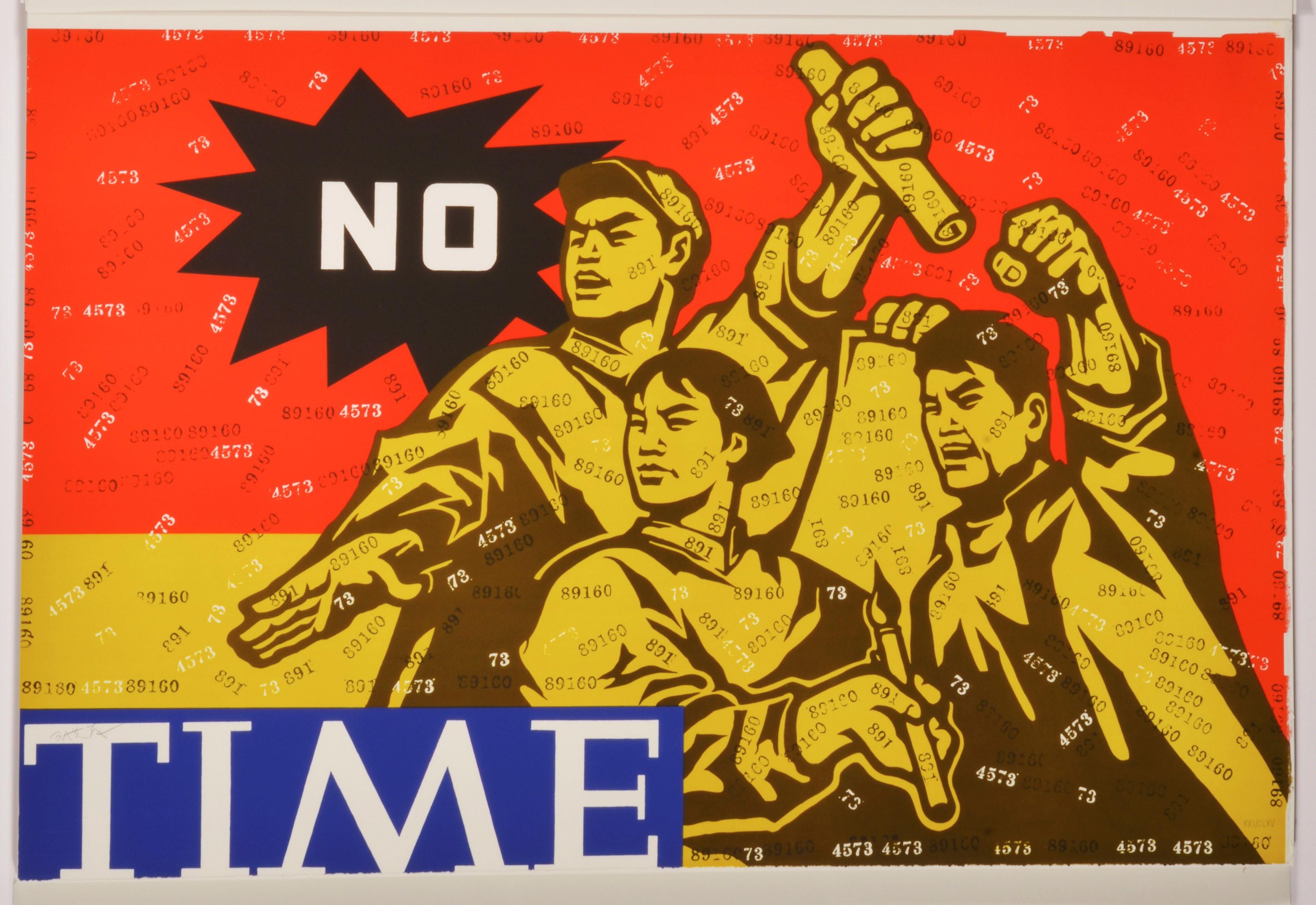 Wang Guangyi Figurative Print - No Time - Contemporary, 21st Century, Lithograph, Chinese, Chinese Culture
