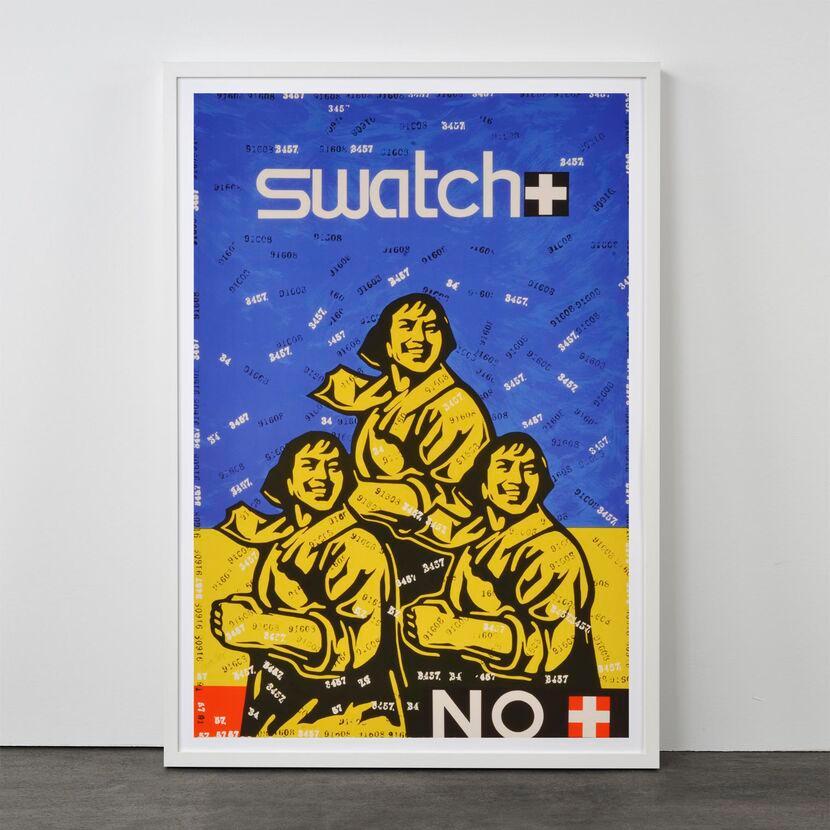 Swatch No - Contemporary, 21. Jahrhundert, Lithographie, Limitierte Auflage, Chinesisch – Print von Wang Guangyi
