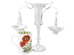 Wang Hing & Co. Centrotavola in argento da esportazione cinese