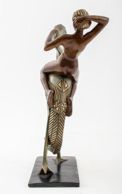 Wang Jida "Woman Riding a Heron" Bronze, 1988