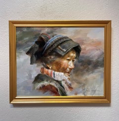 "Ritratto di donna Qiang", pittura a olio