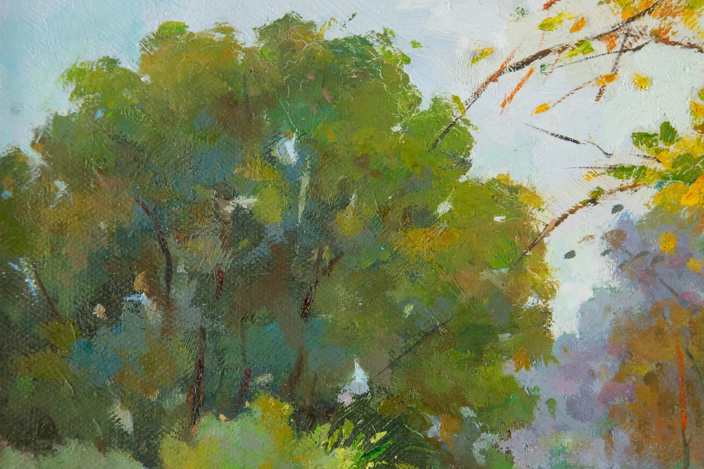 Wang LiGang Paesaggio Pittura a olio originale 