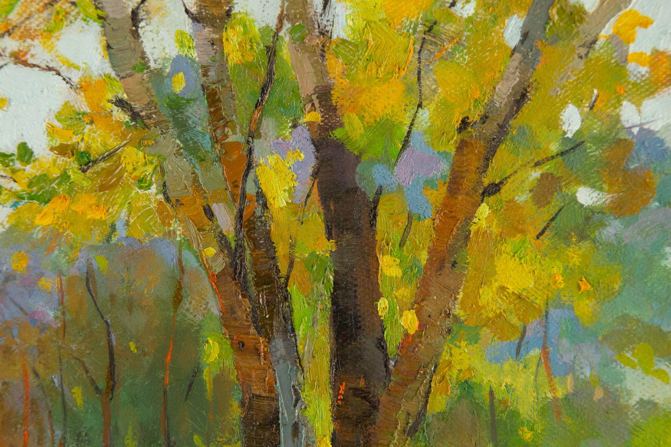 Wang LiGang Paesaggio Pittura a olio originale 