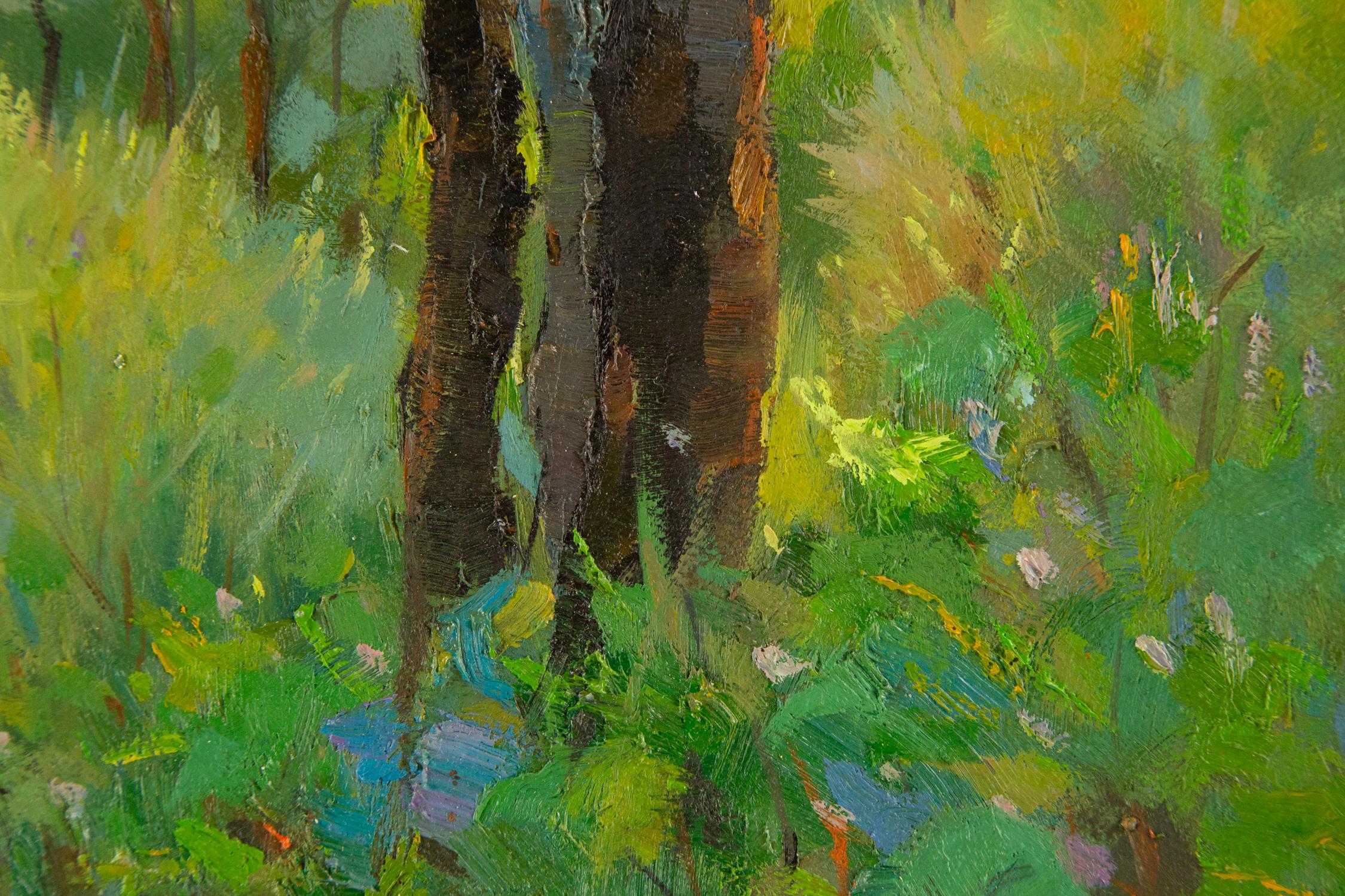 Wang LiGang Paesaggio Pittura a olio originale 