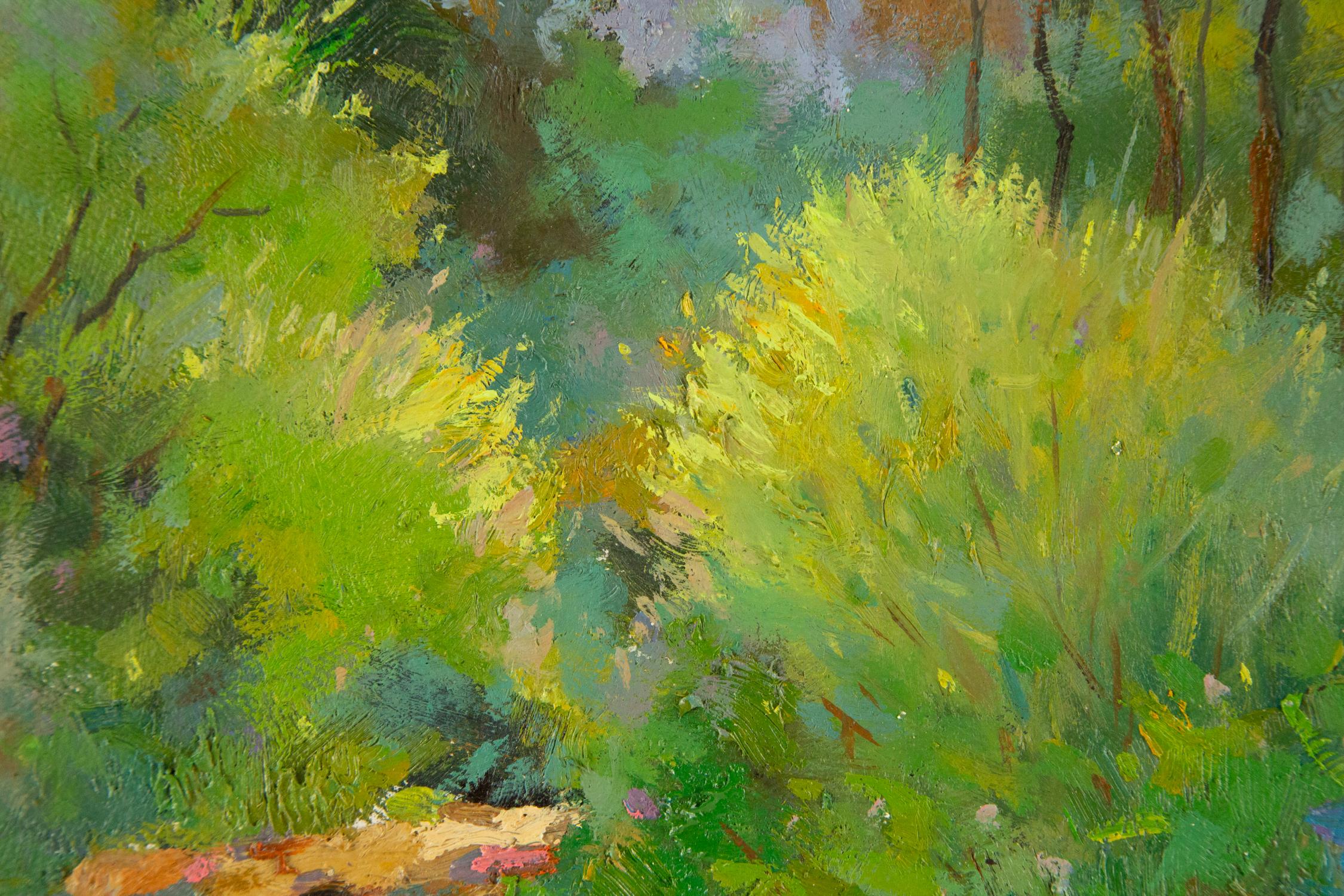 Wang LiGang Paesaggio Pittura a olio originale 