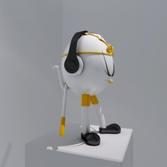 Pop Trendy Art Sculpture: Salvador Dali Figure Monkey King with Golden Cudgel