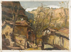 Panpan Wang Landschaft Original Öl auf Leinwand "Herbst"