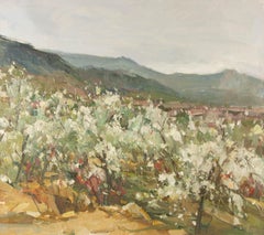 Panpan Wang Landscape Original Oil On Canvas "Spring Orchard"