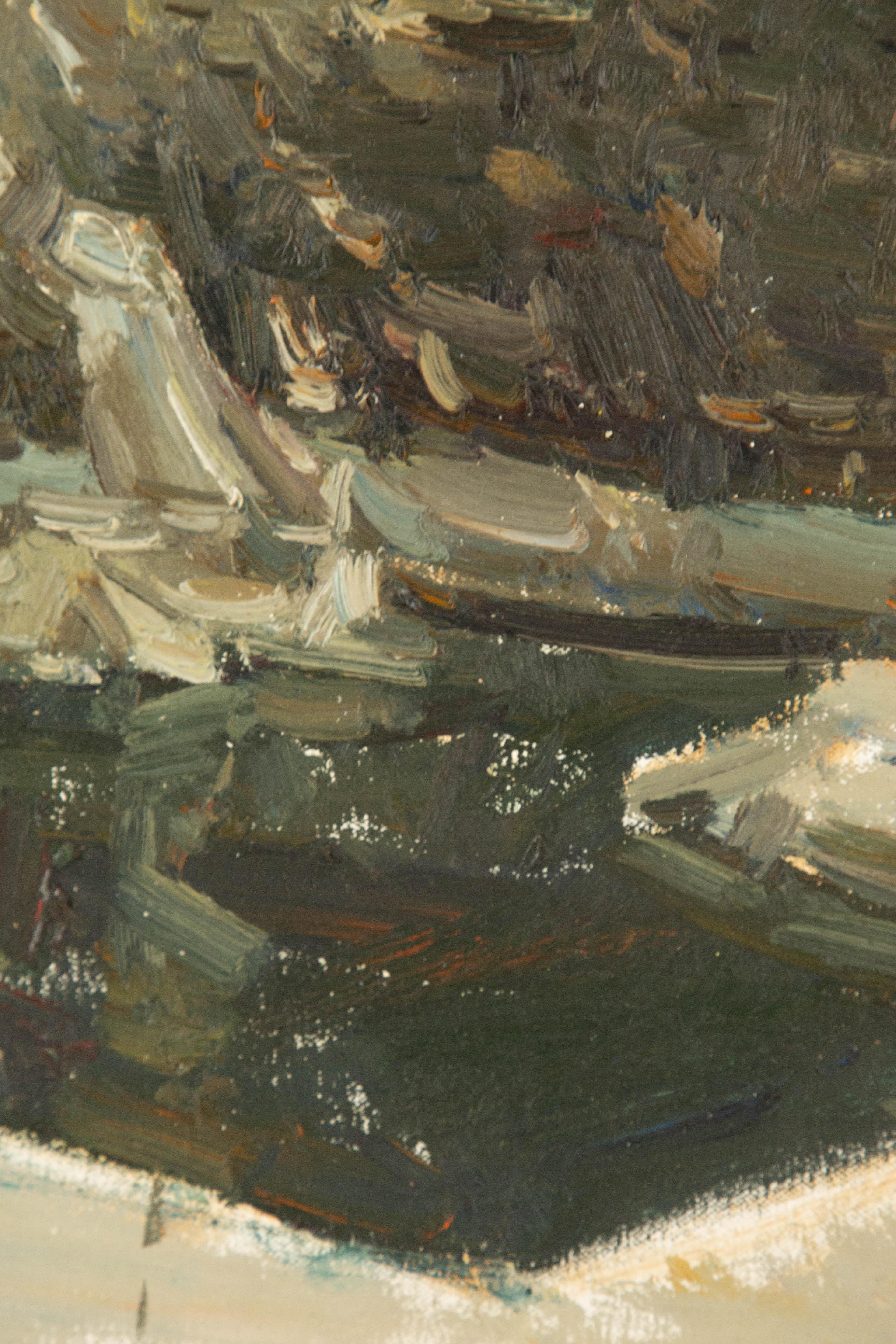 Wang PanPan - Panpan Wang Landscape Original Oil On Canvas "Tree By The ...